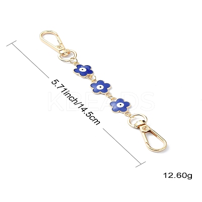Alloy Enamel Evil Eye Flower Link Bag Strap FIND-YW00004-1