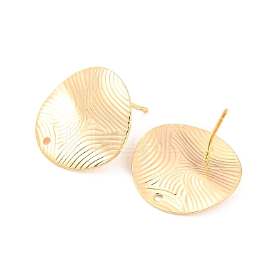 Rack Plating Brass Stud Earring Findings KK-M261-53G-1