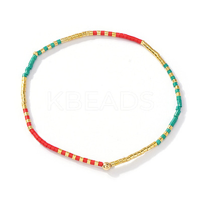 Bohemian Color Glass Seed Beaded Stretch Bracelets for Women Elegant Casual Jewelry Gift ES9222-6-1
