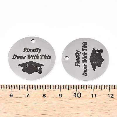 Non-Tarnish 201 Stainless Steel Pendants STAS-T064-38P-27-1