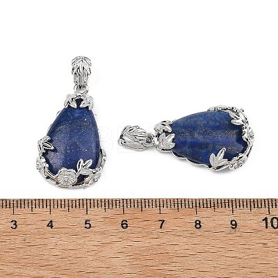 Dyed Natural Lapis Lazuli Pendants G-P393-P10-1