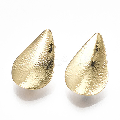 Brass Stud Earring Findings KK-S348-353-1