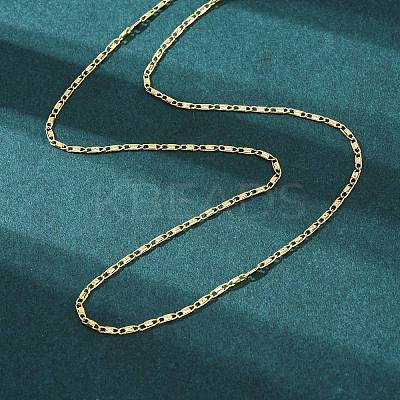 Brass Oval Link Chains Necklace for Women NJEW-P265-19G-1