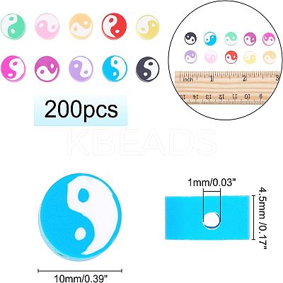 Handmade Polymer Clay Beads Strand CLAY-NB0001-34-1