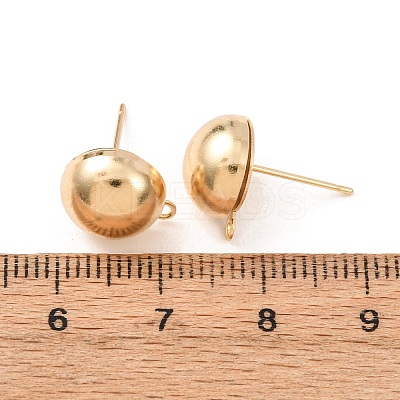 Brass Stud Earring Findings KK-G604-01G-05-1