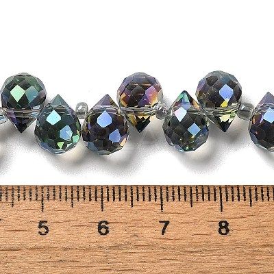Electroplate Glass Beads Strands EGLA-D030-17U-1