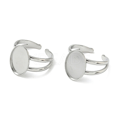 304 Stainless Steel Cuff Rings Components STAS-Z138-02P-02-1