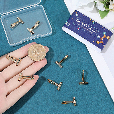 8Pcs Alloy Brooch Convert Pendant Hooks FIND-SC0019-06B-G-1