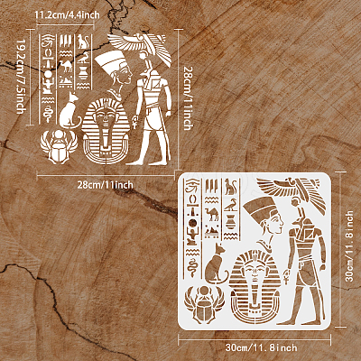 PET Hollow Out Drawing Painting Stencils DIY-WH0391-0230-1