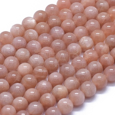 Natural Orange Sunstone Beads Strands G-D0013-76B-1