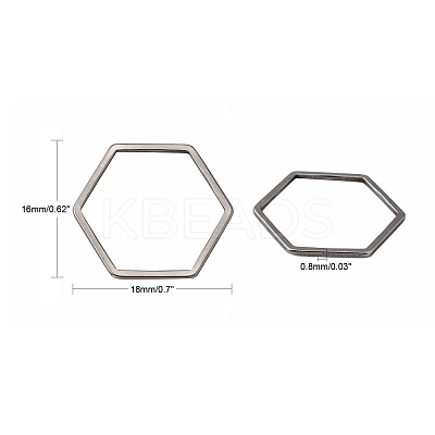 Tarnish Resistant 304 Stainless Steel Linking Ring STAS-S079-25A-1