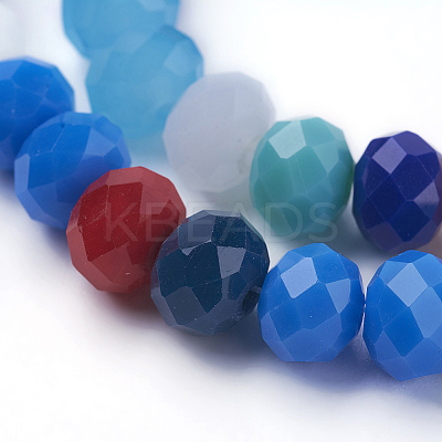 Electroplate Pearl Luster Plated Imitation Jade Glass Faceted Rondelle Beads Strands EGLA-F020-02-8mm-1