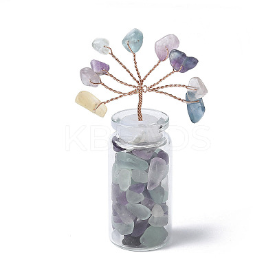 Natural Fluorite Chips Tree Decorations LS-DJEW-P021-E03-1