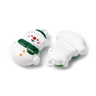 Christmas Themes Baking Paint Alloy Pendants FIND-G097-02I-1