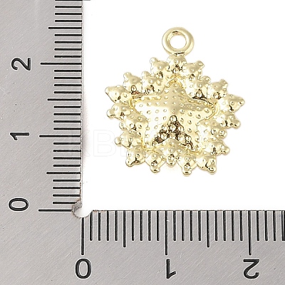 Rack Plating Alloy with Rhinestone Pendants FIND-B037-03G-02-1