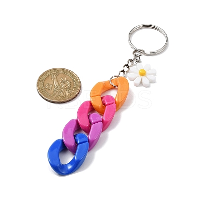 Acrylic Curb Chain Keychain KEYC-JKC00633-05-1