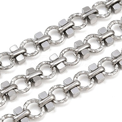 304 Stainless Steel Twist Ring Link Chains CHS-P025-04A-P-1