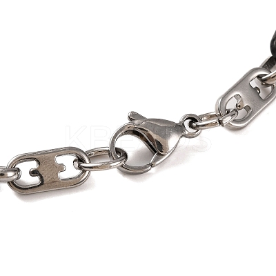 201 Stainless Steel Mariner Link Chain Bracelets BJEW-B078-65EBP-1