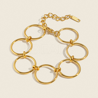 20MM 304 Stainless Steel Ring Link Chain Bracelets for Women GQ4302-1-1