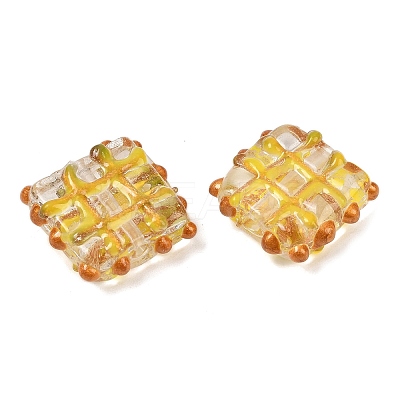 Handmade Gold Sand Lampwork Beads LAMP-L082-01B-1