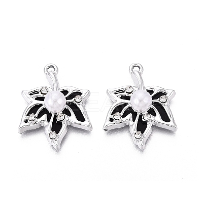 Alloy with ABS Imitation Pearl & Crystal Rhinestone & Acrylic Pendants PALLOY-Q466-04P-04-1