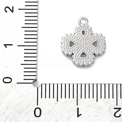 304 Stainless Steel Cubic Zirconia Pendants STAS-R141-01P-03-1