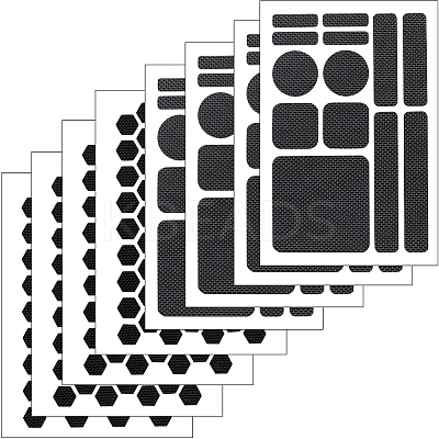 8Pcs 2 Styles PEVA Rubber Anti-Slip Hexagonal Phone Grip Tape Stickers for Phones AJEW-SP0002-64C-02-1