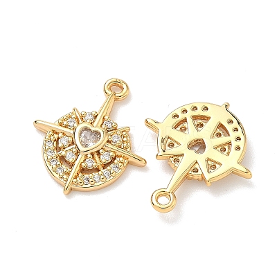 Brass Micro Pave Cubic Zirconia Pendants KK-A281-24G-01-1