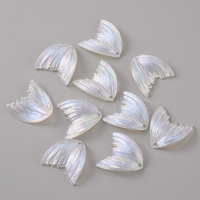 Fishtail Shape Transparent Acrylic Pendants TACR-TAC0007-01A-1