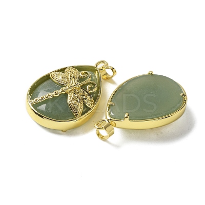 Natural Green Aventurine Pendants G-G900-01G-01-1