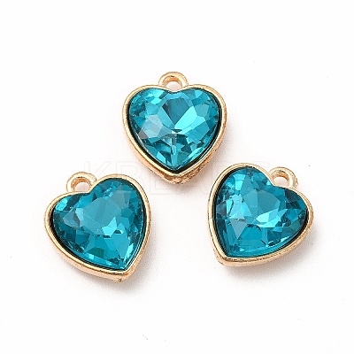 Faceted Glass Rhinestone Pendants GLAA-I051-B21-1