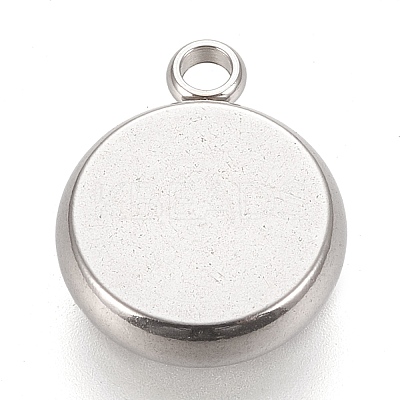 Tarnish Resistant 304 Stainless Steel Pendant Cabochon Settings X-STAS-K202-03C-P-1
