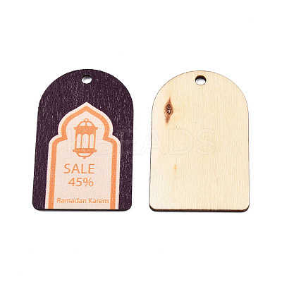 Single-Sided Printed Wood European Big Pendants WOOD-N005-94D-1
