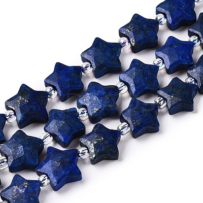 Dyed Natural Lapis Lazuli Dyed Beads Strands G-T138-190-1