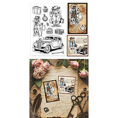 Summer Theme PVC Plastic Clear Stamps DIY-WH0631-0545-1