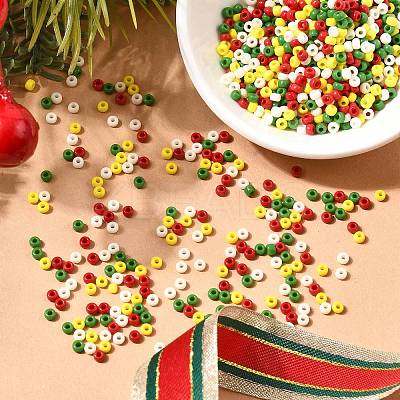 4 Colors 8/0 Christmas MIYUKI Round Rocailles Seed Beads SEED-X0058-15-1