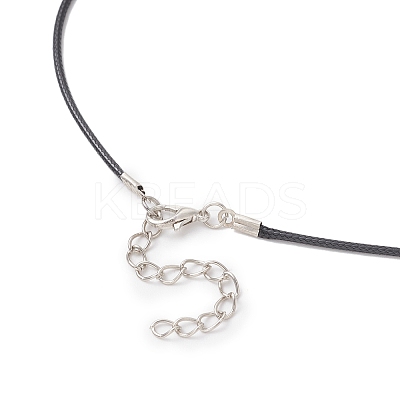 Electroplate Glass Beaded Dark Cyan Christmas Tree & Alloy Star Pendant Black Waxed Cotton Cord Necklaces NJEW-MZ00123-01-1