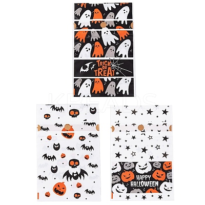 50Pcs Rectangle Halloween Candy Plastic Bags ABAG-U001-01Q-1