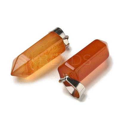 Natural Red Agate(Dyed & Heated) Pendants G-Z067-07P-16-1