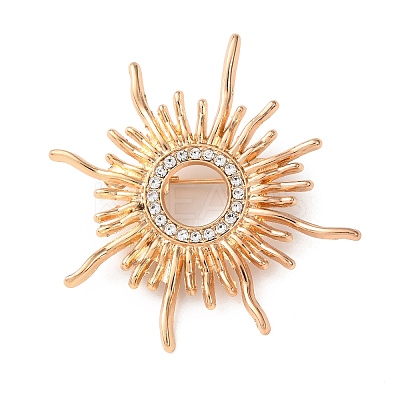 Alloy Crystal Rhinestone Brooches JEWB-P054-01G-1