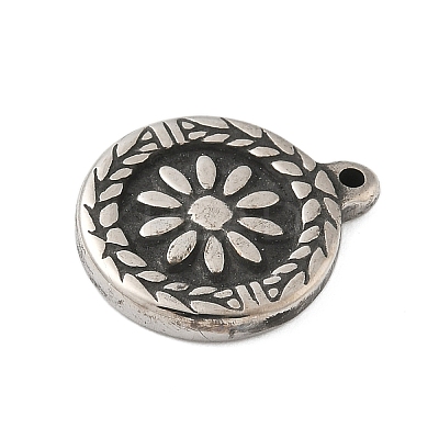 304 Stainless Steel Tibetan Style Pendants STAS-S185-06AS-B-1