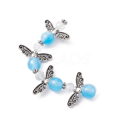 3 Strands 3 Colors DIY Resin Beaded Strands Set AJEW-JB01179-02-1