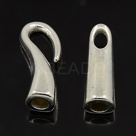 Alloy Hook and Eye Clasps X-KK-H088-S-1