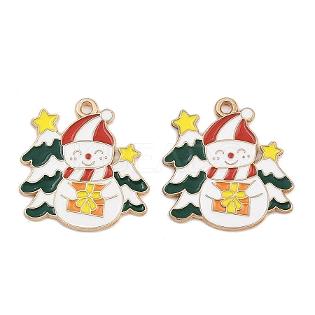 Christmas Theme Alloy Enamel Pendants FIND-I065-02C-KCG-1