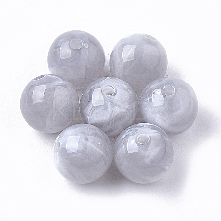 Acrylic Beads OACR-S022-25B-8mm-1