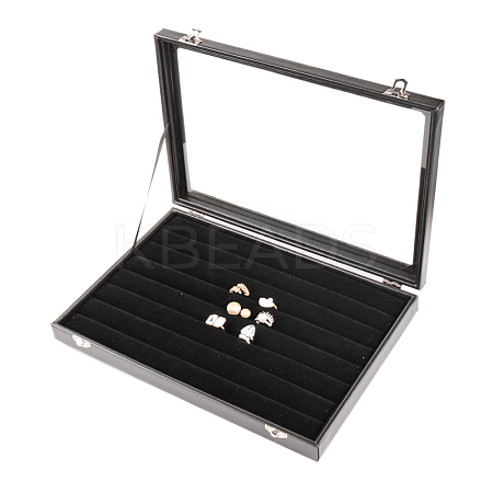 Imitation Leather and Wood Rings Display Boxes ODIS-R003-07-1