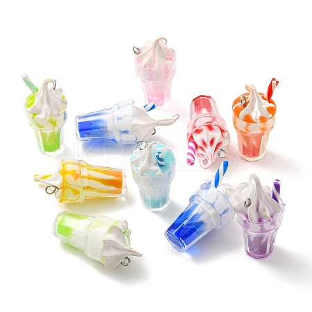 Translucent Resin Pendants RESI-D067-01J-1