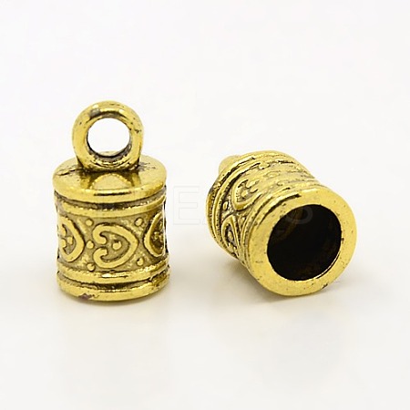 Tibetan Style Alloy Cord Ends LS-TIBE-090-AG-NR-1