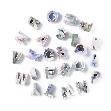 Opaque Rainbow Iridescent Acrylic Beads OACR-P010-23A-1