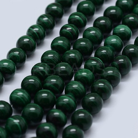 Natural Malachite Beads Strands G-F571-27A2-12mm-1